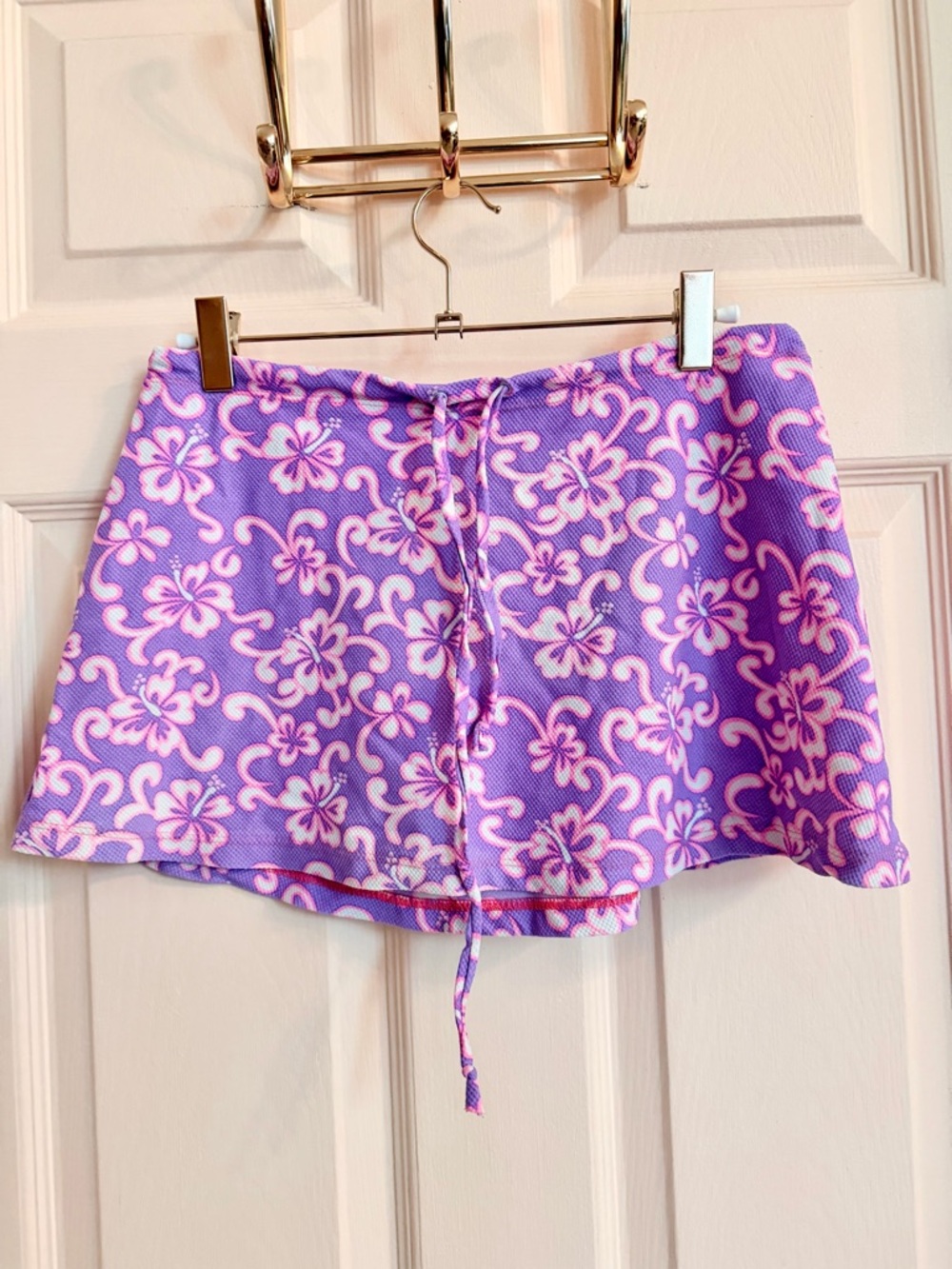 Purple Hawaiian mini skirt